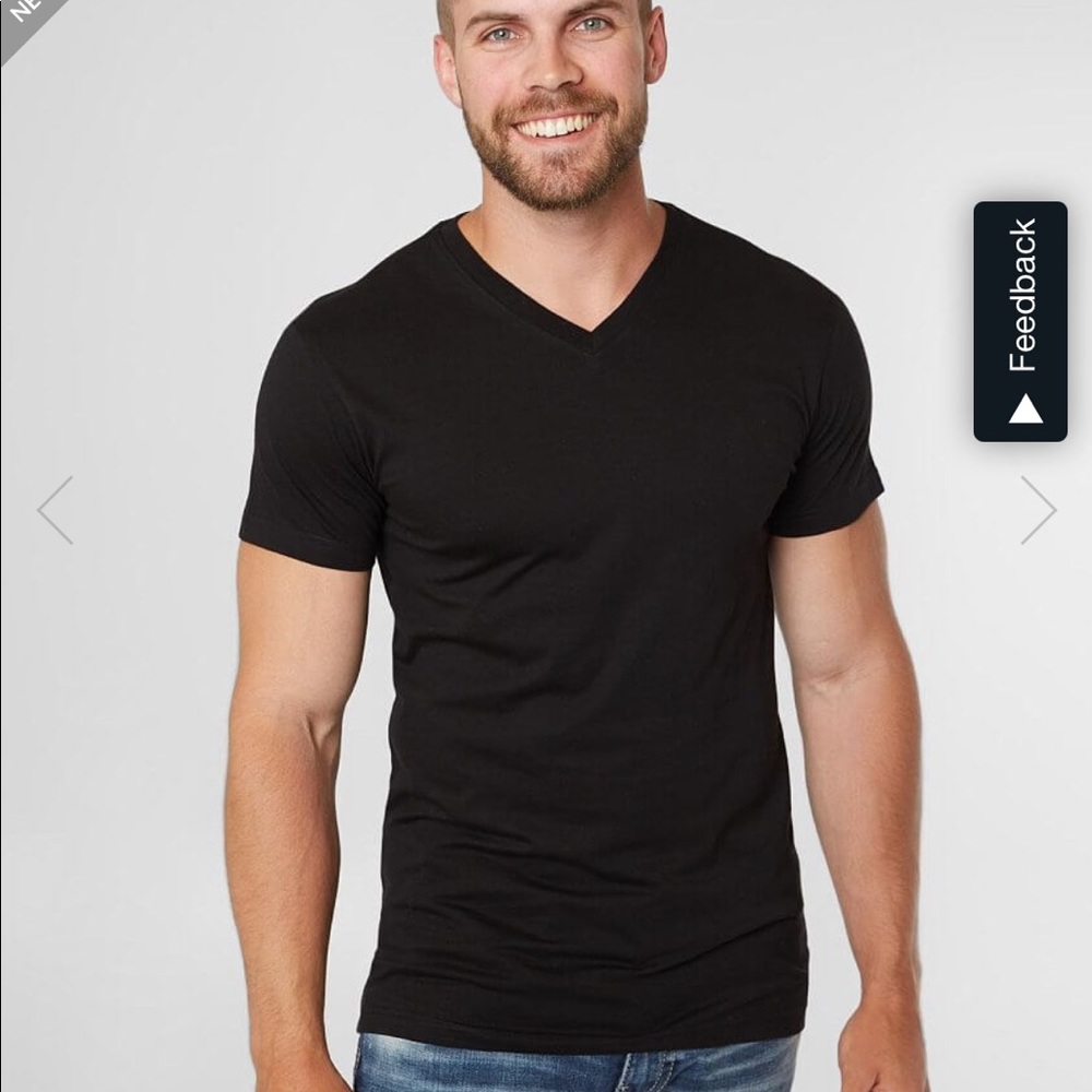 Buckle BKE Mens NWT Basic V Neck XL black